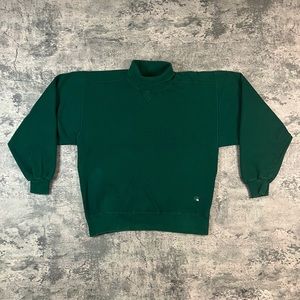 Vintage 90s Green Russell Athletic Turtleneck Size Medium